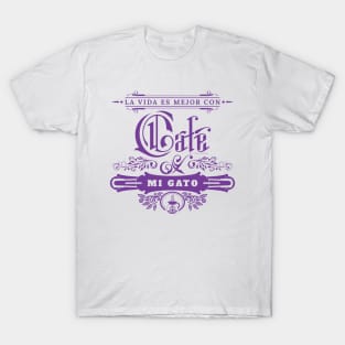 Cafe y gato T-Shirt